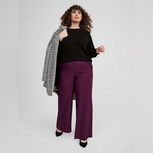 Torrid Winter Bloom Purple Wide-Leg Pants